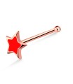 Red Star Silver Bone Nose Stud NSKD-793